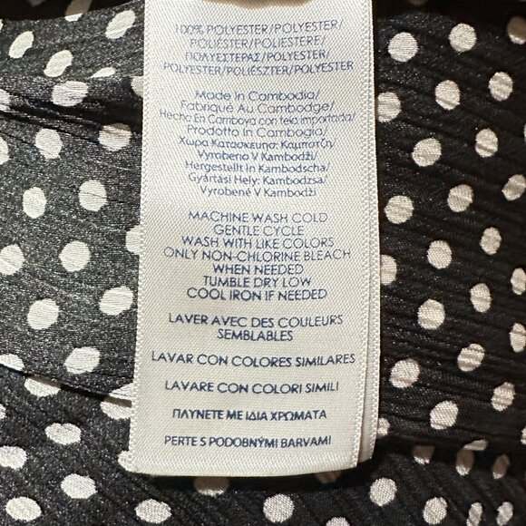 Ralph Lauren Chaps Women's Polka Dot Ruffle Blouse Size Large L - Picture 8 of 9